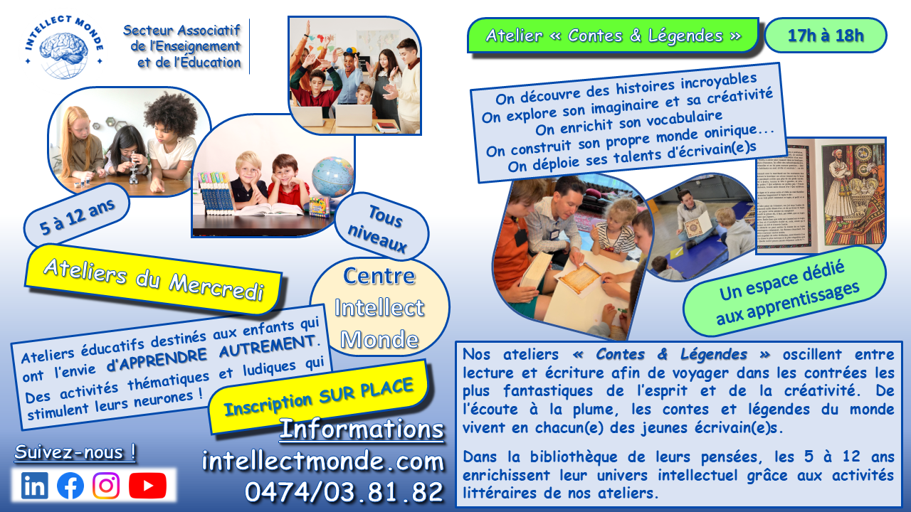 Atelier Contes et Légendes - Intellect Monde