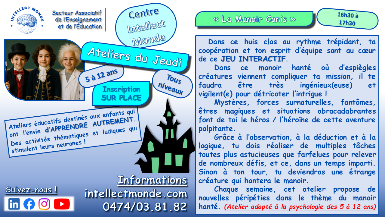 Atelier Le Manoir Canis - Intellect Monde